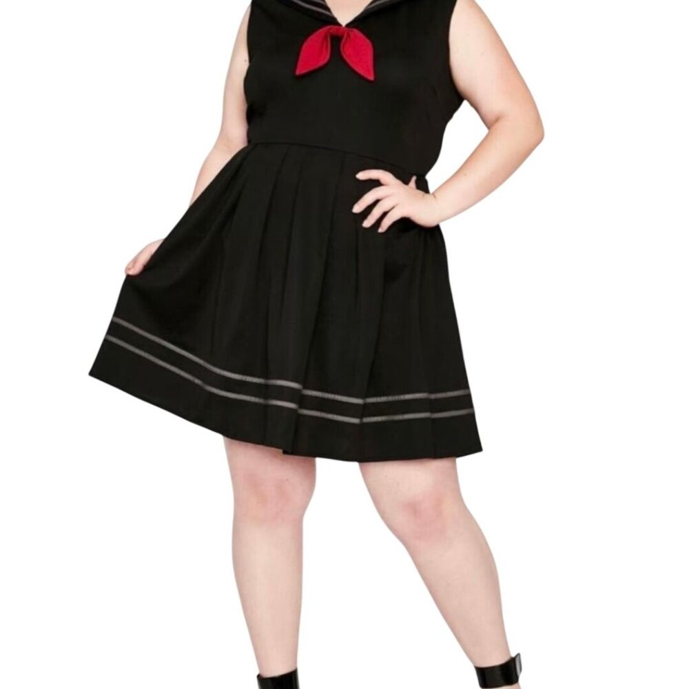 Dollskill Sailor Goth Mini Plussize Dress Jawbreaker Punk Grunge Size 2XL